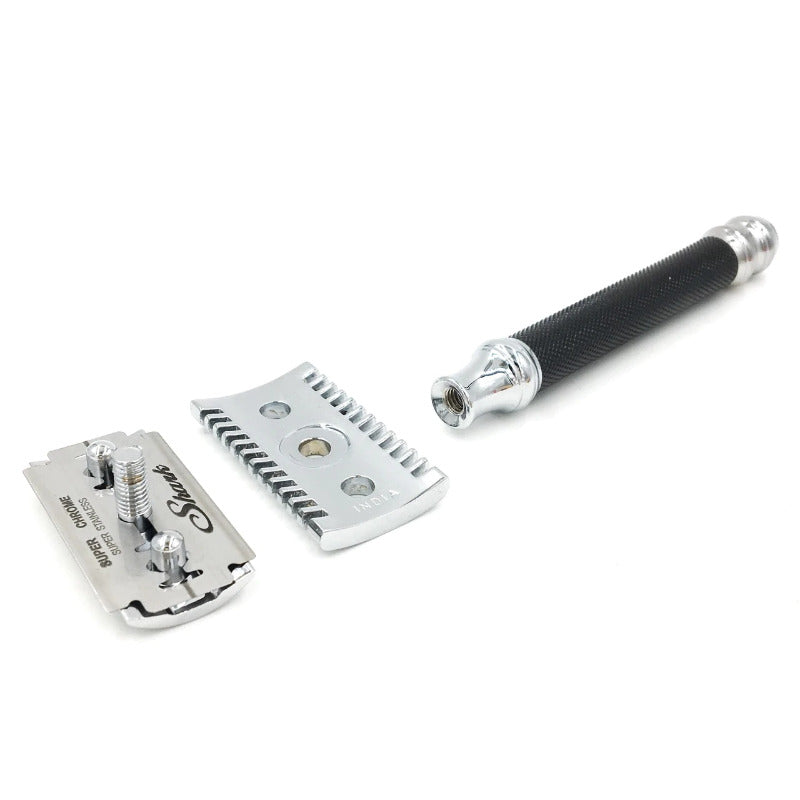 Parker Razor 26C - Afeitadora con peine abierto y mango negro
