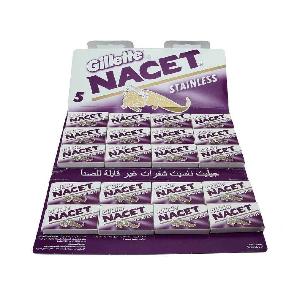 Gillette Nacet Stainless Hojas de Afeitar (100)