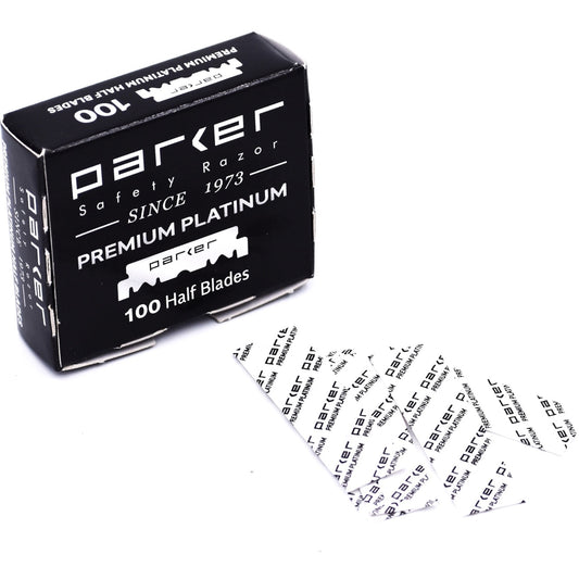 Parker Razor MEDIA Hojas Premium Platinum para Barberas (100)